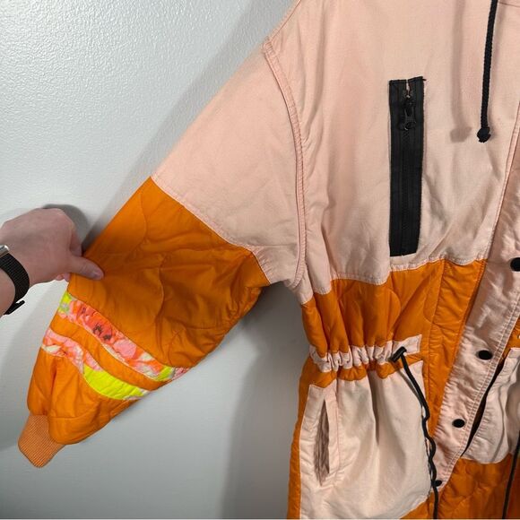 We The Free For Free People Neon Colorful Quilted Firefly Parka Size Small - Picture 6 of 16